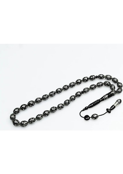 Oltu Taşı Damla Karpuz Işleme Tespih