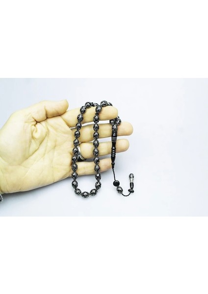 Oltu Taşı Damla Karpuz Işleme Tespih