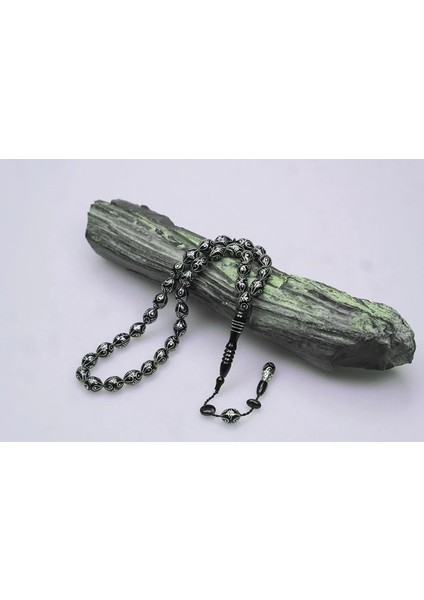 Oltu Taşı Damla Karpuz Işleme Tespih