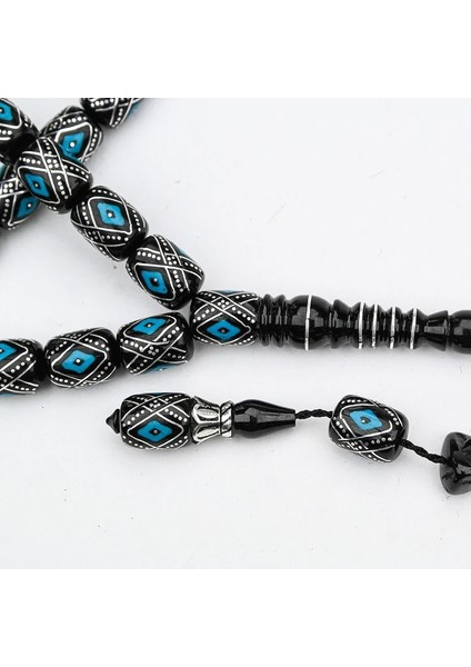 Oltu Taşı Kapsül Kesim Akrep Model Mine Işlemeli Tespih indirimleri