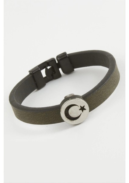 Ay Yıldız Kaliteli Suni Deri Bileklik