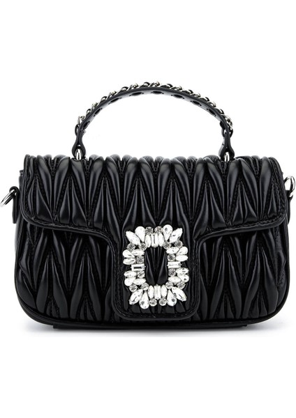 Kadın Suni Deri Siyah Omuz Çanta 921 27126 Bn Cnt SK25-26 Sıyah