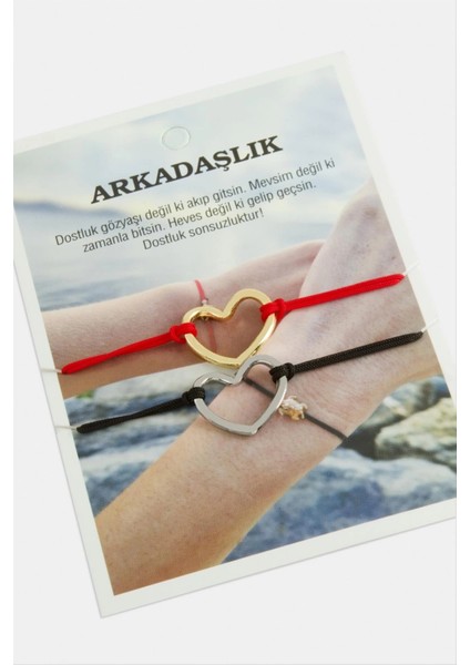 2 Adet Kalp Ip Bileklik