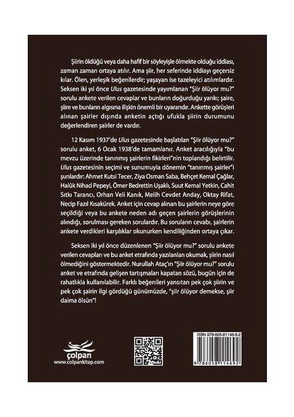 Şiir Ölüyor Mu? modelleri