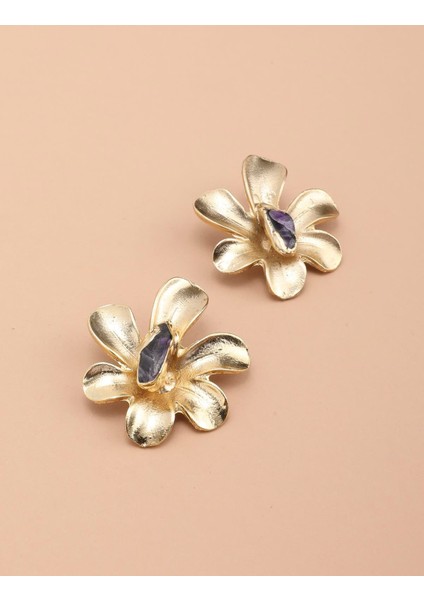 Nikolos Antrasit Kadın Küpe