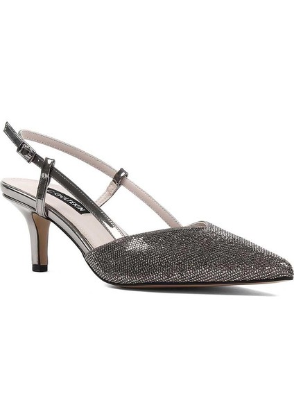 Kadın Platin Arkası Açık Ince Topuklu Abiye Ayakkabı fiyatları