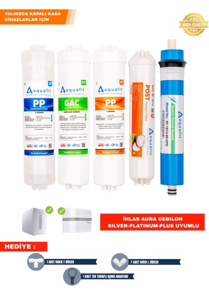 İhlas Aura Cebilon Silver Platinum ve Plus Uyumlu 5'li Filtre Seti