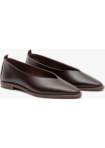 Juno Kahverengi Deri Kadın Babet fırsatları