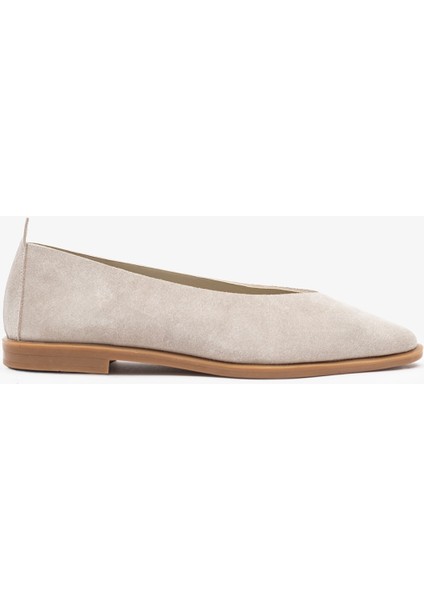 Juno Bej Süet Deri Kadın Babet