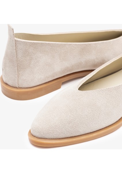 Juno Bej Süet Deri Kadın Babet indirimleri