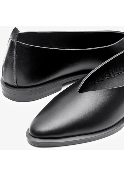 Juno Siyah Deri Kadın Babet indirimleri