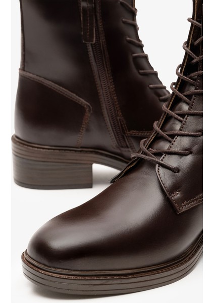 Manitu Kahverengi Deri Kadın Bot indirimleri