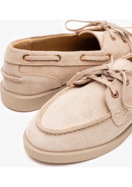 Rana Bej Süet Deri Kadın Loafer indirimleri