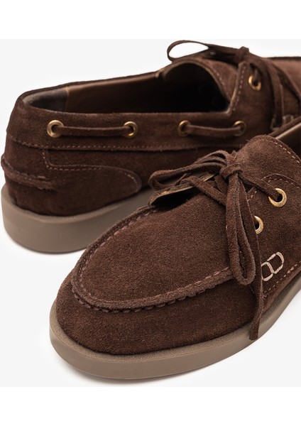 Rana Kahverengi Süet Deri Kadın Loafer indirimleri