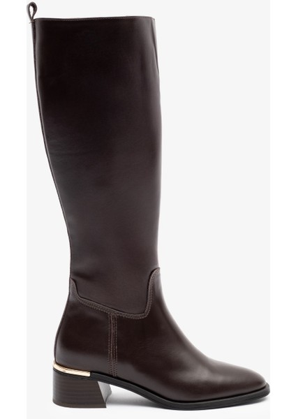 Mosby Kahverengi Deri Kadın Çizme