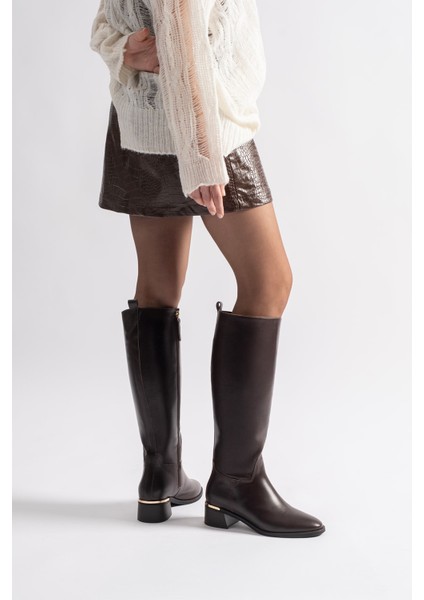 Mosby Kahverengi Deri Kadın Çizme fiyatları