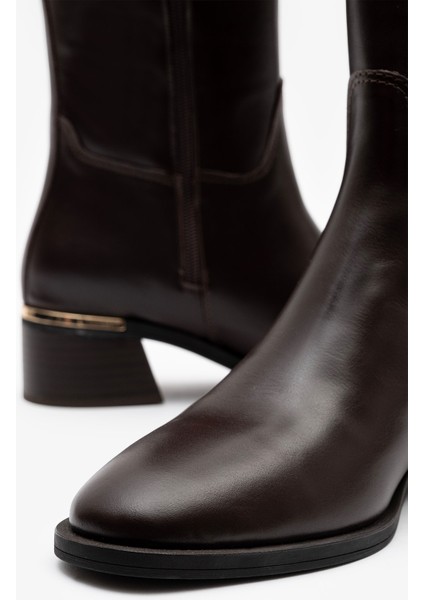 Mosby Kahverengi Deri Kadın Çizme indirimleri