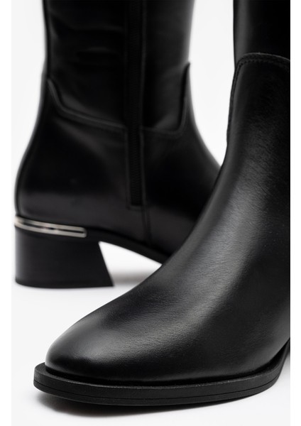 Mosby Siyah Deri Kadın Çizme indirimleri