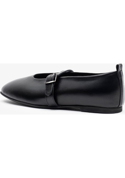 Vitus Siyah Deri Kadın Babet modelleri