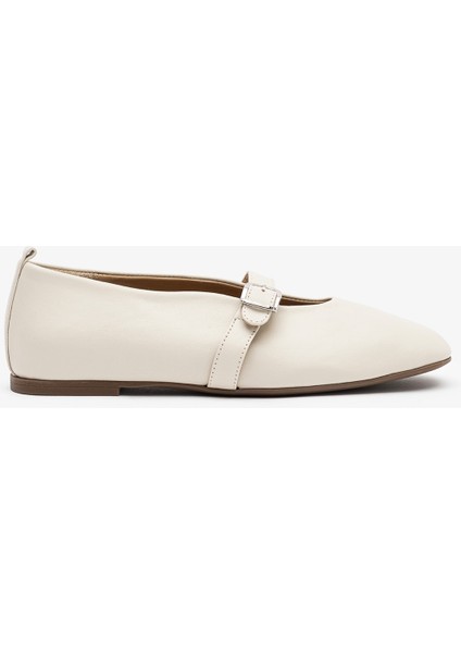 Vitus Krem Deri Kadın Babet