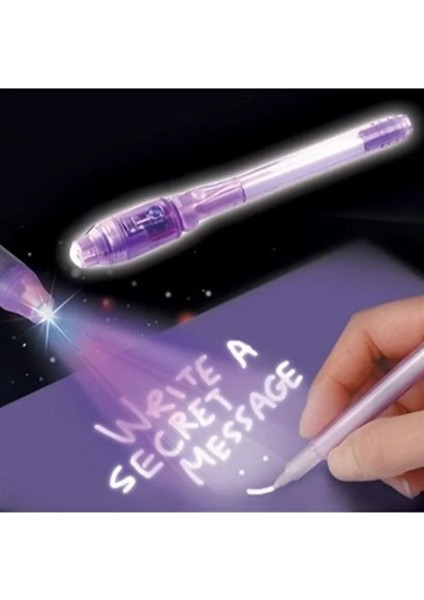 Işıklı Sihirli Görünmez Kalem Şeffaf