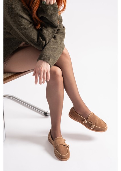 Gerox Sigaro Süet Deri Kadın Loafer fiyatları