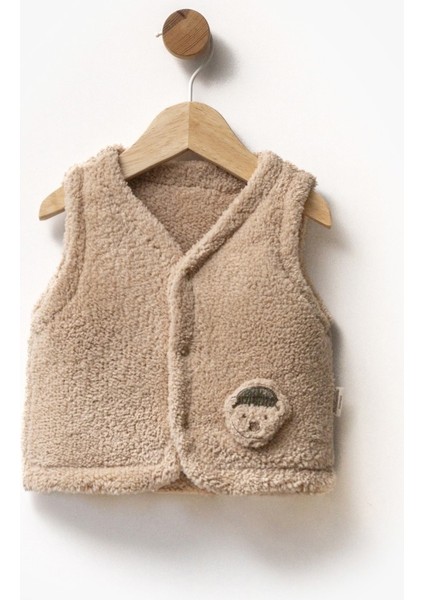 Cozy Bej Peluş Bebek Yeleği