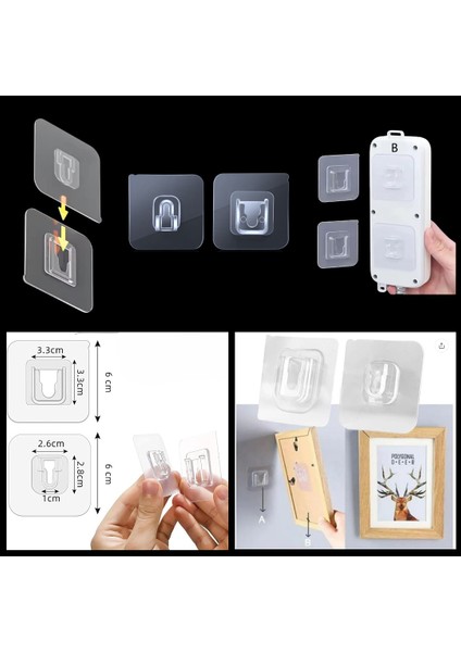 10 Çift Şeffaf Yapışkanlı Eşya Sabitleme Klipsi – Çift Taraflı Geçmeli Askı Aparatı | Dolap ve Duvar Için Pratik Sabitleyici Set indirimleri