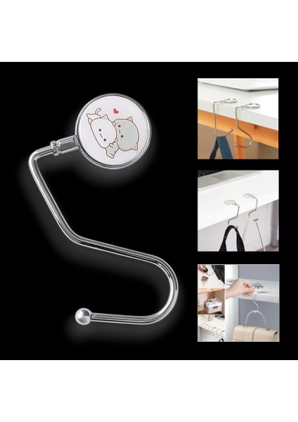 Masaya Takılabilen Metal Çanta Askısı – Katlanabilir Pratik Çanta Kancası | Restoran, Ofis ve Kafelerde Çanta Asma Aparatı