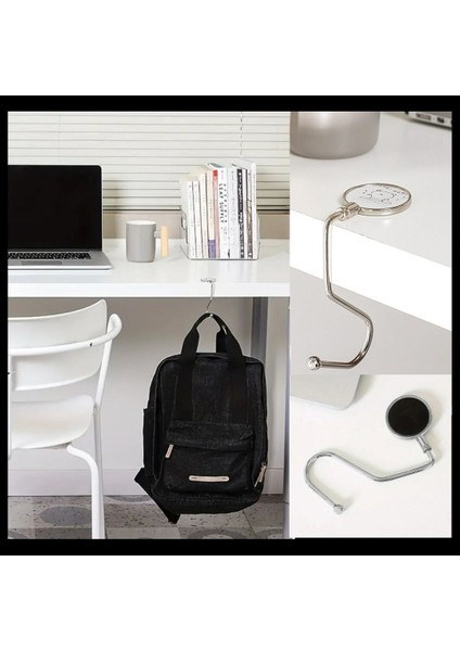 Masaya Takılabilen Metal Çanta Askısı – Katlanabilir Pratik Çanta Kancası | Restoran, Ofis ve Kafelerde Çanta Asma Aparatı fırsatları