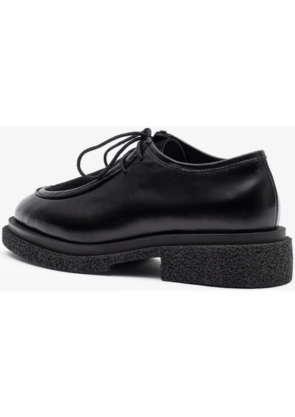 Ginny Siyah Deri Kadın Loafer modelleri