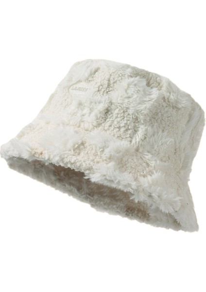 Sonbahar ve Kış Dama Tahtası Balıkçı Şapkası Kadın Kore Tarzı Kalın Sıcak Soğuk Geçirmez Moda Kuzu Derisi Kova Şapka (Yurt Dışından)