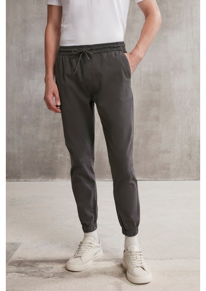 Jakob Erkek Dokuma Yıkamalı 4 Cepli Kalın Dokulu Paçası Lastikli Antrasit Pantolon fiyatları