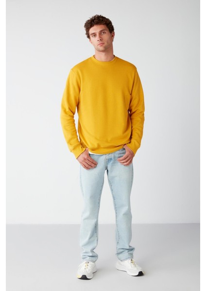 MARINO Erkek Hardal Sweatshirt fırsatları