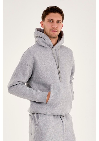 X-4008 Kapüşonlu Kanguru Cep Üç Iplik Sweat indirimleri