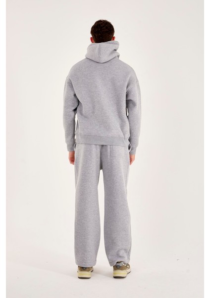 X-4008 Kapüşonlu Kanguru Cep Üç Iplik Sweat