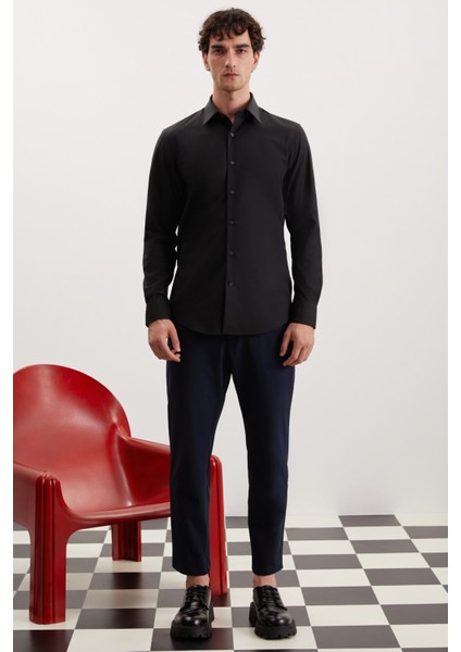 SVEN Erkek Siyah Gömlek indirimleri