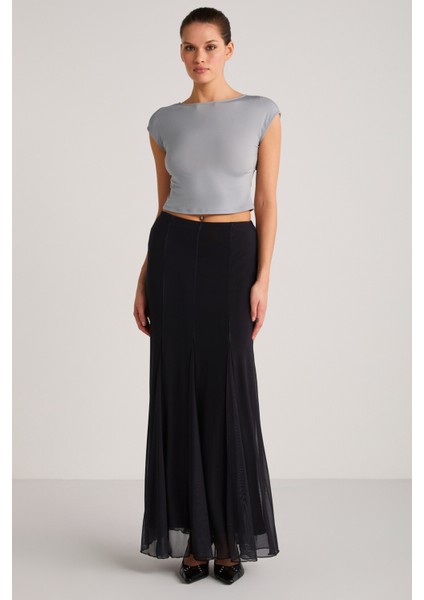 Yaretzı Kadın %95 Polyester %5 Elasten Gri Bluz