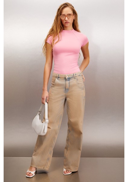 ABRIAL Kadın Slim Pembe Bluz modelleri