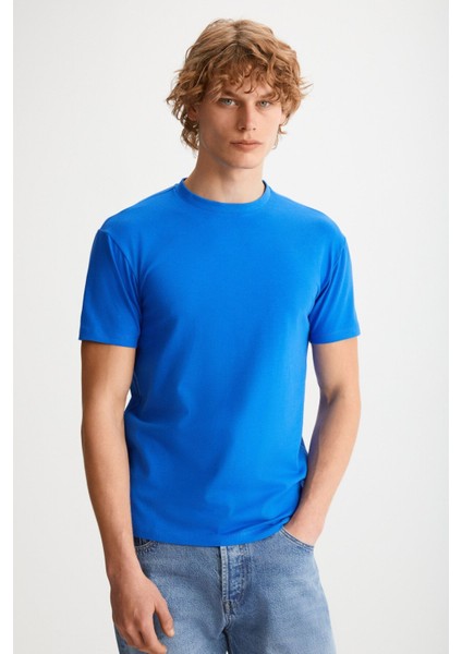 TIAGO Erkek Saks Mavi T-Shirt fırsatları