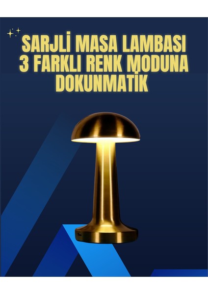 Techmrt Modern Tasarım Şarjlı Masa Lambası – 1800 Mah Batarya