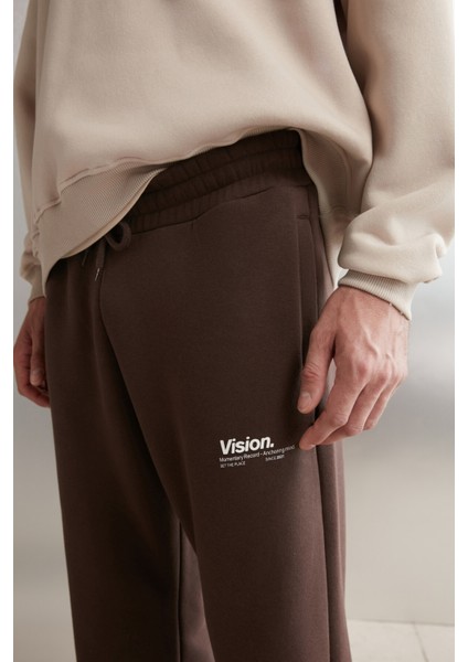 Freddy Erkek Regular Fit Yumuşacık Kumaşlı Baskılı 3 Cepli Acı Kahve Eşofman Altı modelleri