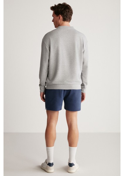 Darıan Erkek Sport Baskılı Içi Polarsız Mevsimlik Grimelanj Sweatshirt