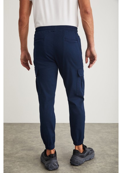 Cargo Erkek Dokuma Kargo Cepli Beli Ve Paçası Lastikli Lacivert Pantolon indirimleri