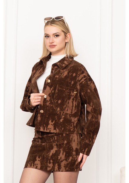 Kadife Gabardin Kumaş Kot Ceket 8623