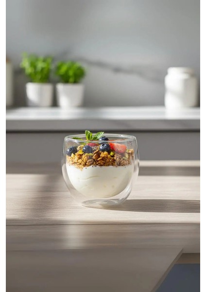 Çift Cidarlı Cam Kase 250 ml modelleri