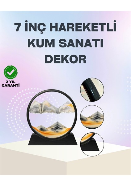 Techmrt Zihin Açıcı Kum Manzarası – 3D Dinamik Kum Tablosu, Dekoratif, Dönüştükçe Yenilenen Sakinleştirici Sanat Eseri