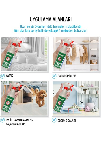 Max 500 ml Böcek Haşere Tahtakurusu, Karınca, Akrep, Kene, Örümcek, Hamamböceği, Karasinek Böcek Haşere İlacı indirimleri