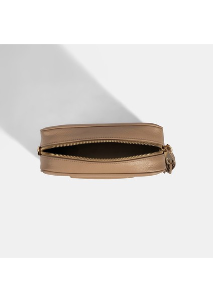 Kadın Vizon Monogram Deri Postacı Çantası