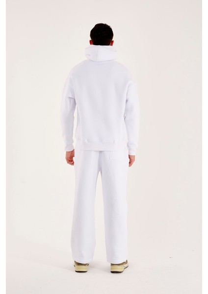 X-4008 Kapüşonlu Kanguru Cep Üç Iplik Sweat